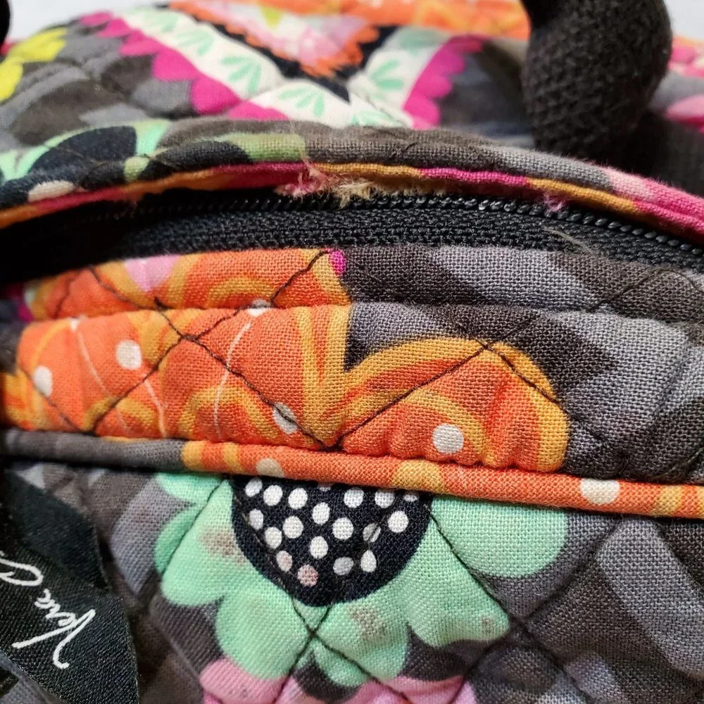 Large Colorful Vera Bradley Backpack, Floral, Paisley, Black, READ - Picture 12 of 12